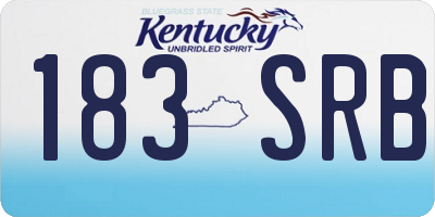 KY license plate 183SRB