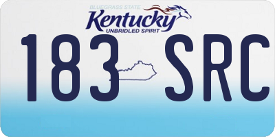 KY license plate 183SRC