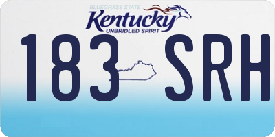 KY license plate 183SRH
