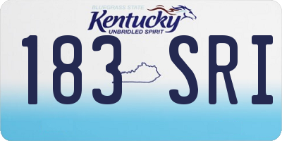 KY license plate 183SRI