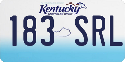 KY license plate 183SRL