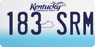 KY license plate 183SRM