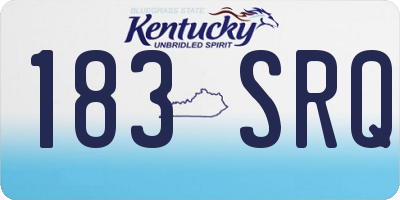 KY license plate 183SRQ
