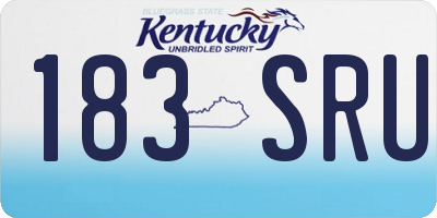 KY license plate 183SRU