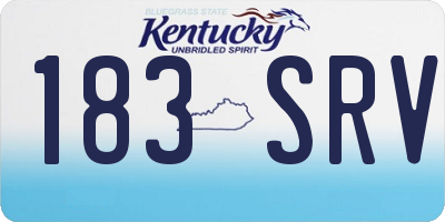 KY license plate 183SRV