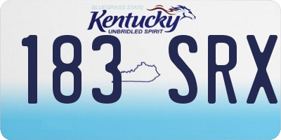 KY license plate 183SRX
