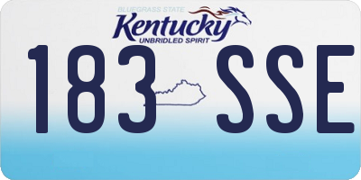 KY license plate 183SSE