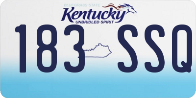 KY license plate 183SSQ