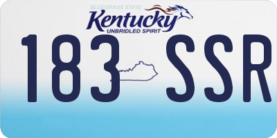 KY license plate 183SSR