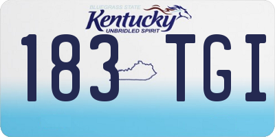 KY license plate 183TGI