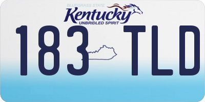 KY license plate 183TLD