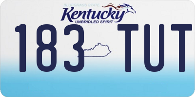 KY license plate 183TUT