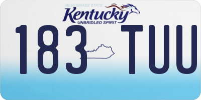 KY license plate 183TUU