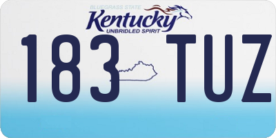 KY license plate 183TUZ
