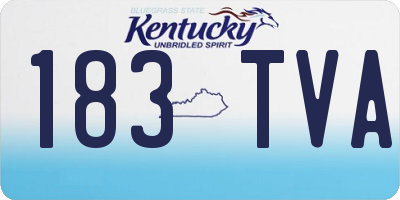 KY license plate 183TVA