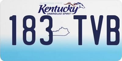 KY license plate 183TVB