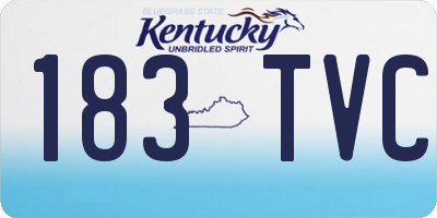 KY license plate 183TVC