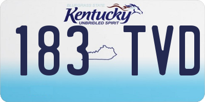 KY license plate 183TVD
