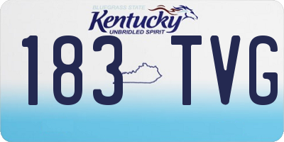 KY license plate 183TVG
