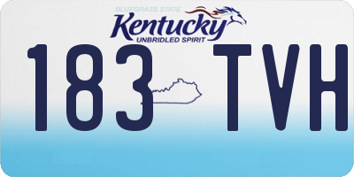 KY license plate 183TVH