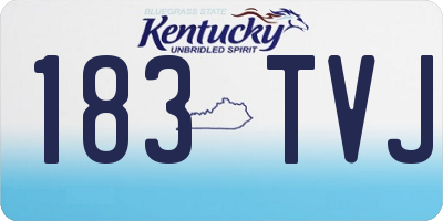 KY license plate 183TVJ