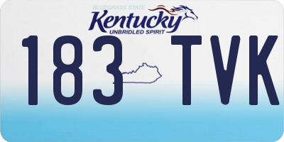 KY license plate 183TVK