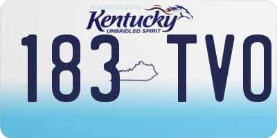 KY license plate 183TVO