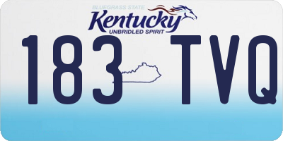 KY license plate 183TVQ