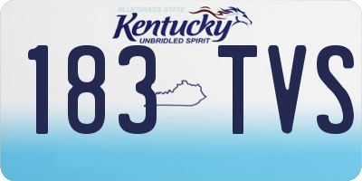 KY license plate 183TVS