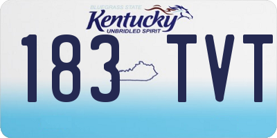 KY license plate 183TVT