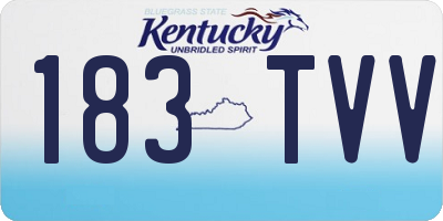 KY license plate 183TVV