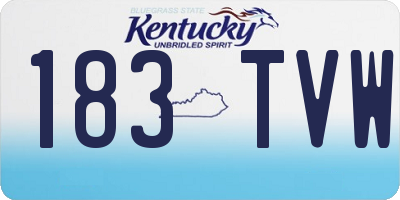KY license plate 183TVW