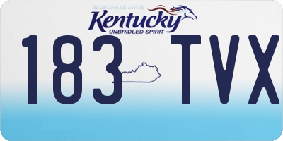 KY license plate 183TVX