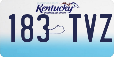 KY license plate 183TVZ