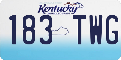 KY license plate 183TWG