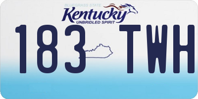 KY license plate 183TWH