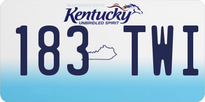 KY license plate 183TWI