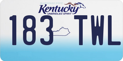 KY license plate 183TWL