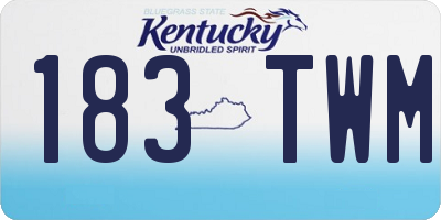 KY license plate 183TWM