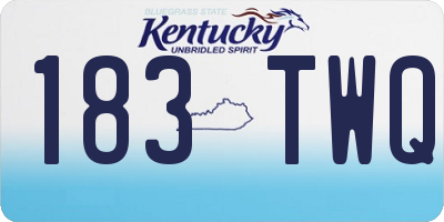KY license plate 183TWQ