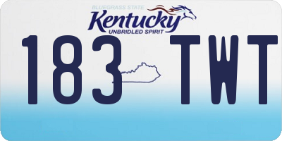 KY license plate 183TWT