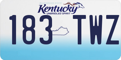 KY license plate 183TWZ