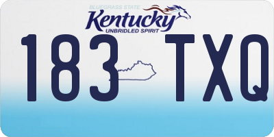 KY license plate 183TXQ