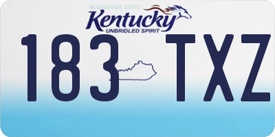 KY license plate 183TXZ