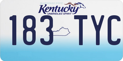 KY license plate 183TYC