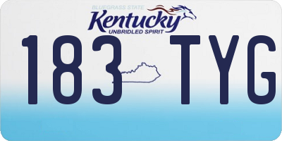 KY license plate 183TYG