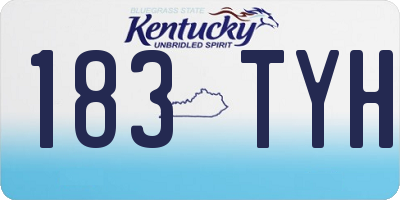 KY license plate 183TYH