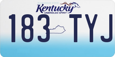 KY license plate 183TYJ