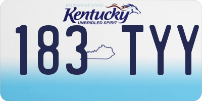 KY license plate 183TYY