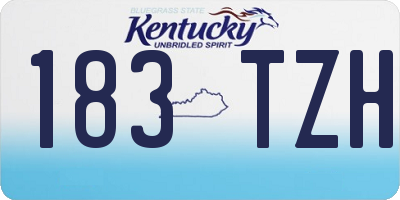 KY license plate 183TZH